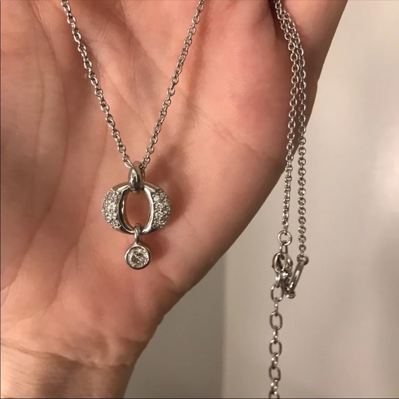 Sterling White Zircon Necklace by Fossil - Picture 7 of 8